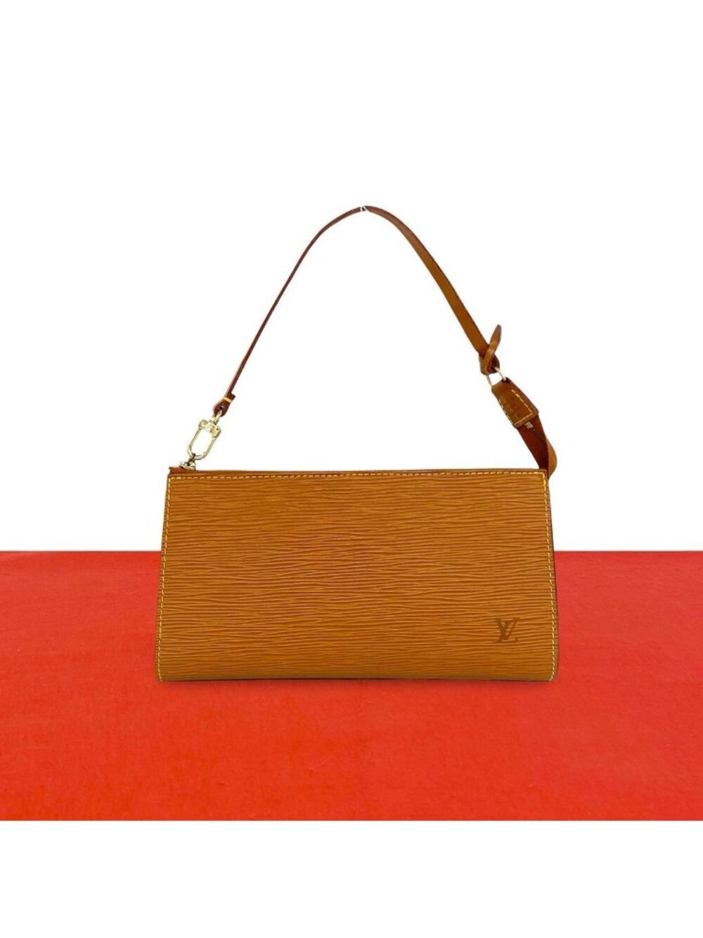 Louis Vuitton Vintage Accessoires Epi Leather Handbag Cipango Gold Brown
